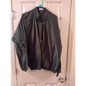 Duckster Jacket Ltweight Green Rain Windbreaker Size XL  Golf Vintage (#1C-3)